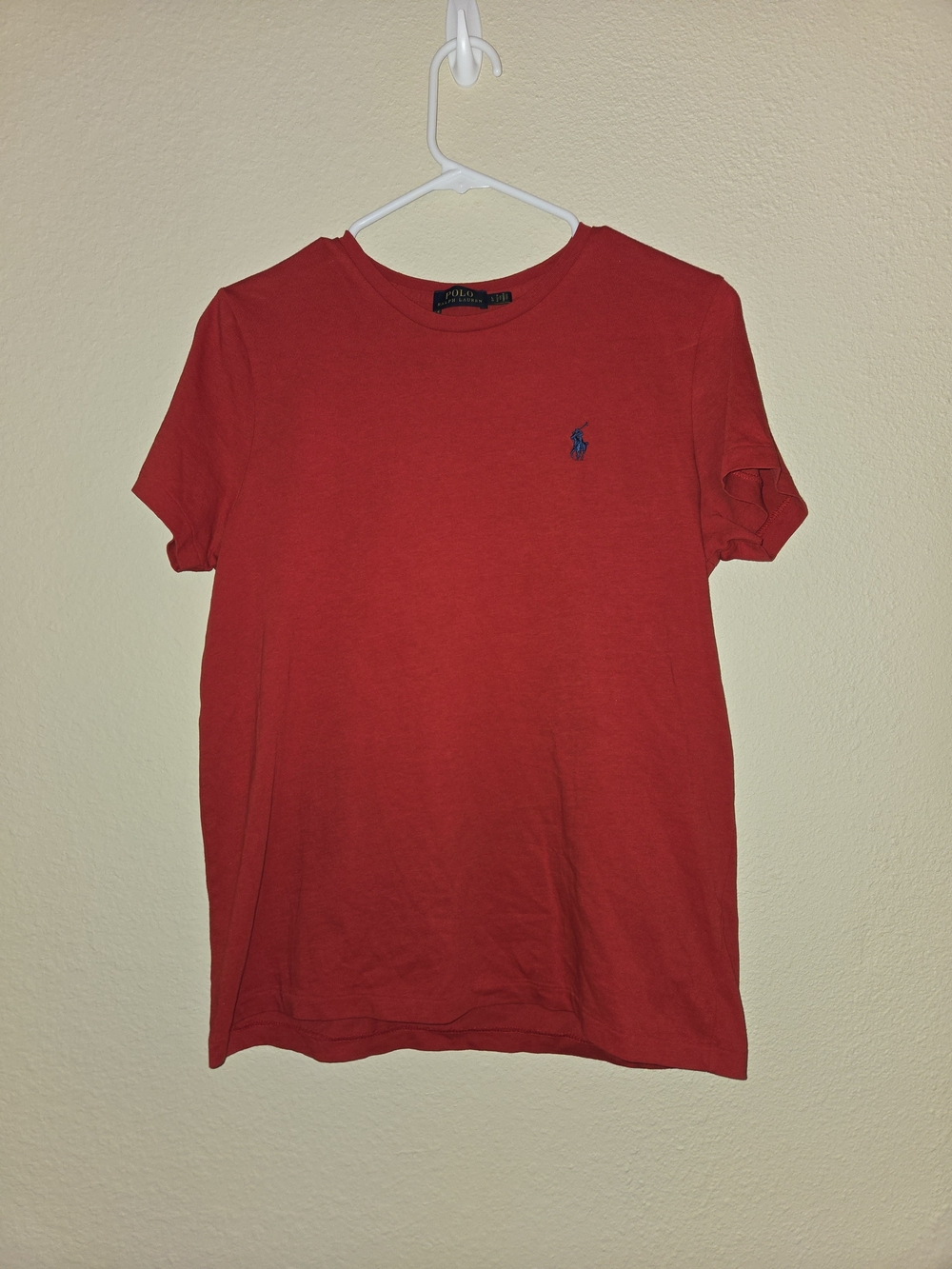 Polo Ralph Lauren Red Short Sleeve Crew Neck Tee with Navy Pony